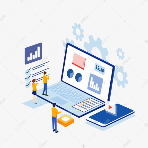 免費下載卡通手繪電腦工作忙圖素材，助力軟件開發與創意設計